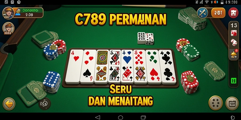 Screenshot C789 menunjukkan gameplay Domino yang seru dan interaktif.