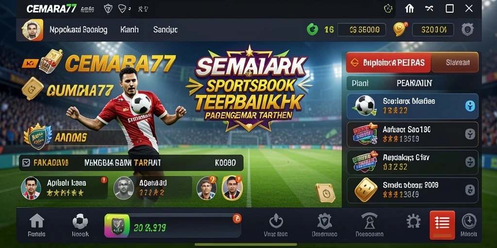 Tampilan menarik dari gameplay CEMARA77 dalam taruhan olahraga.