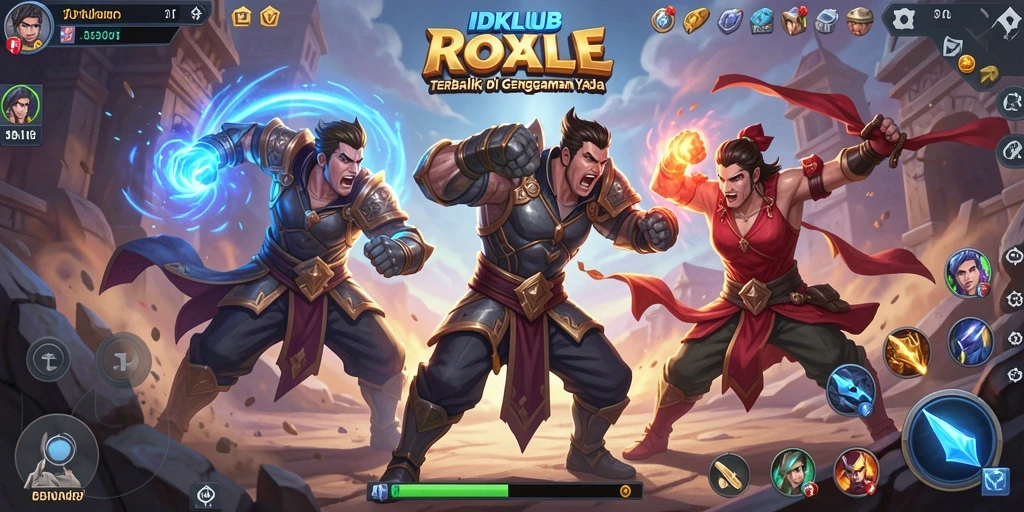 Tampilan seru gameplay Battle Royale IDKLUB yang mendebarkan.