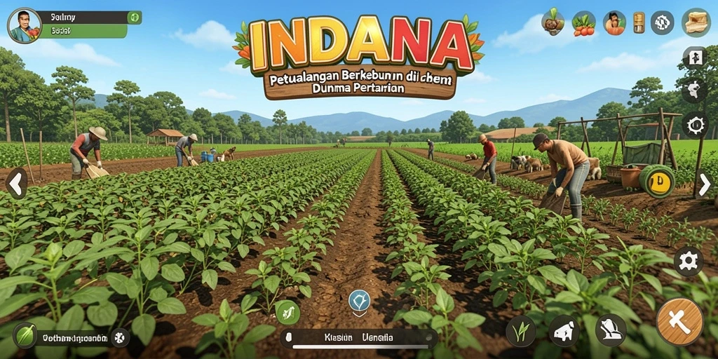 Gameplay menarik dari INDAAA yang menampilkan aktivitas pertanian.