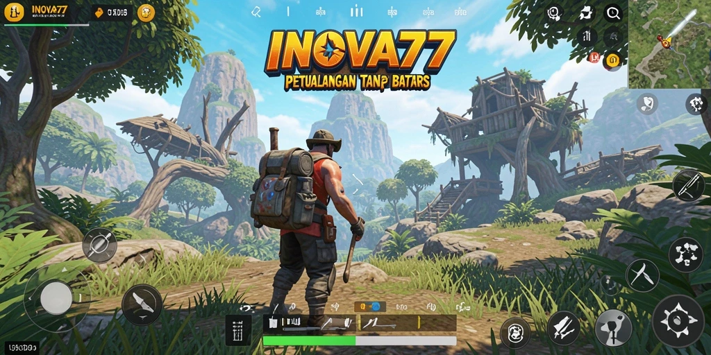Tampilan gameplay <strong>INOVA77</strong> yang menakjubkan dalam dunia terbuka.