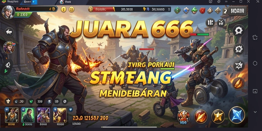 Tampilan gameplay mendebarkan dalam JUARA666 dengan berbagai strategi yang harus diterapkan.