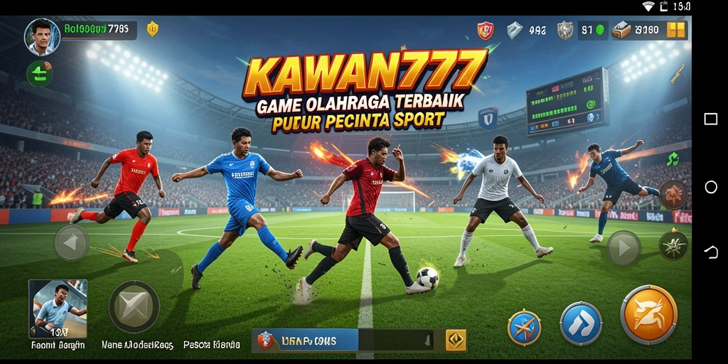 Tangkapan layar menampilkan aksi seru gameplay olahraga KAWAN777.