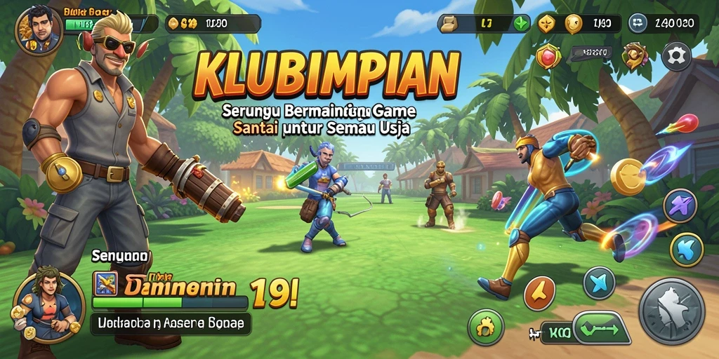Tampilan gameplay KLUBIMPIAN yang menarik dan seru.