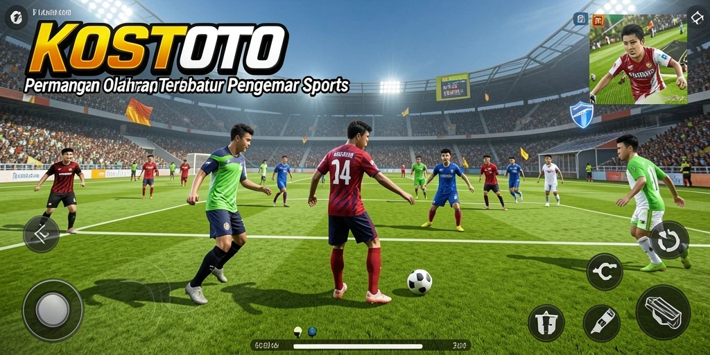 Screenshot gameplay KOSTOTO yang menampilkan aksi olahraga seru.