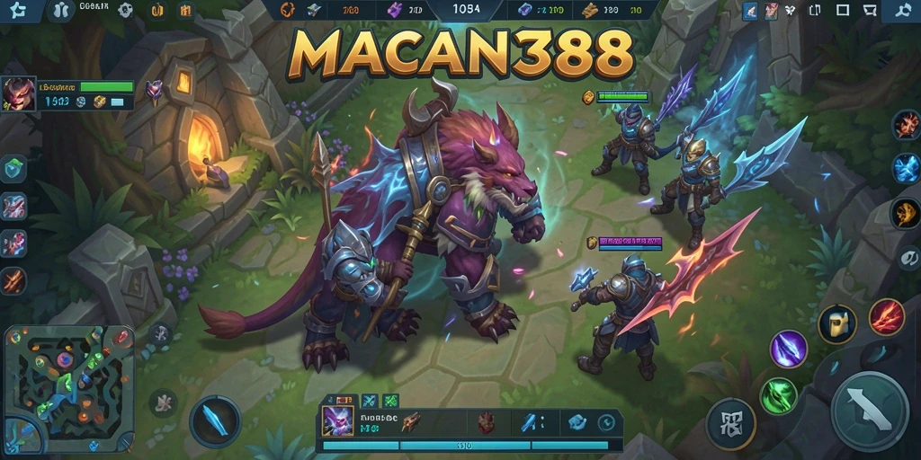 Tangkapan layar utama dari gameplay MOBA yang mendebarkan.