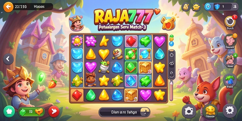 Tampilan gameplay RAJA777 yang menantang dan seru.
