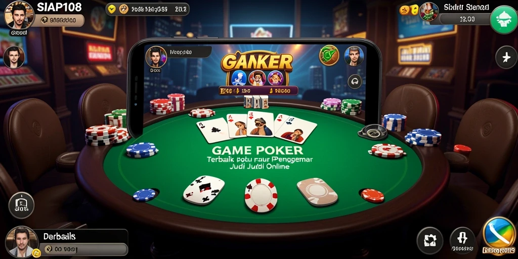 Tampilan gameplay seru dalam aplikasi poker SIAP108.