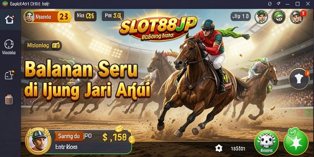 Tampilan mendebarkan dari balapan di SLOT88JP.